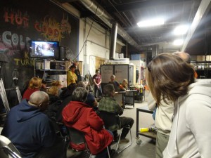 Aaron Tate demonstrates how to make a artistic goblet.