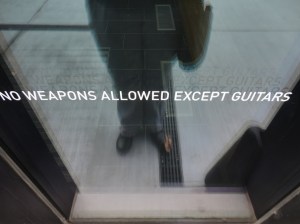 The door at the Woody Guthrie Center