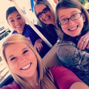 At the museum doing the poem cache hunt on the golf cart